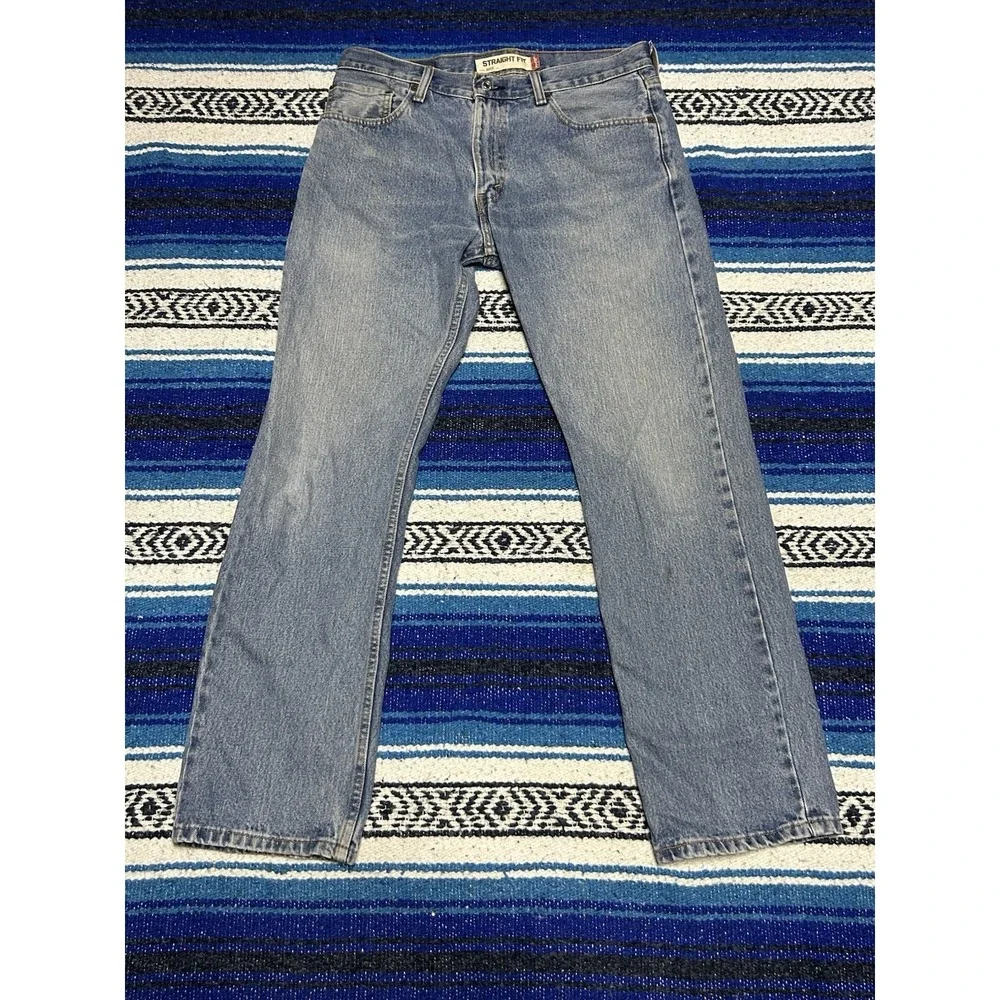 VTG Levis 505 Jeans Mens 32x30 Levi Strauss Blue Denim Jeans Straight Fit Work